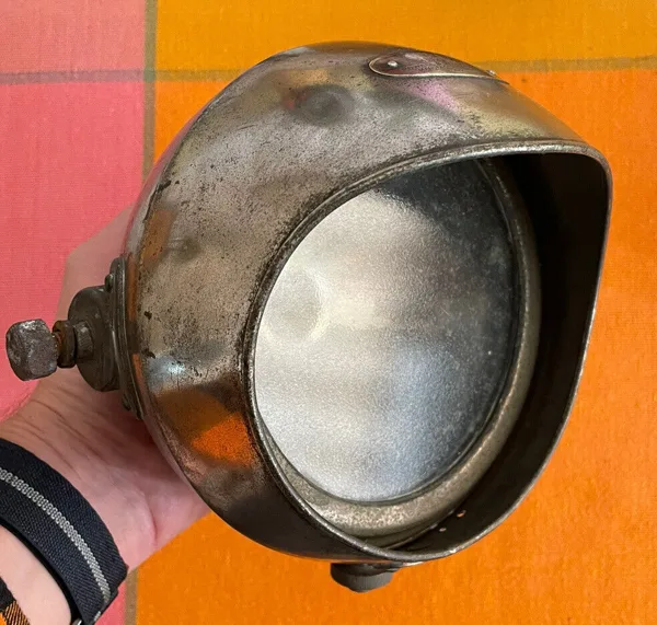 £395 Pre War P&amp;H Hooded Motorcycle Headlamp, BSA Norton AJS Douglas Indian Bobber